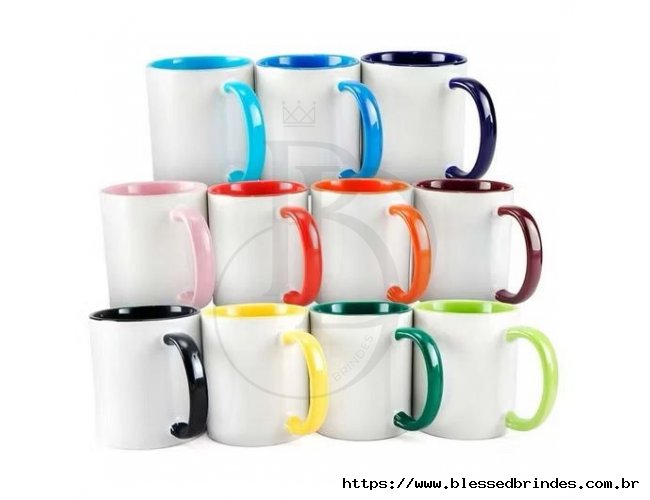 Caneca importada  al�a e Interior colorido