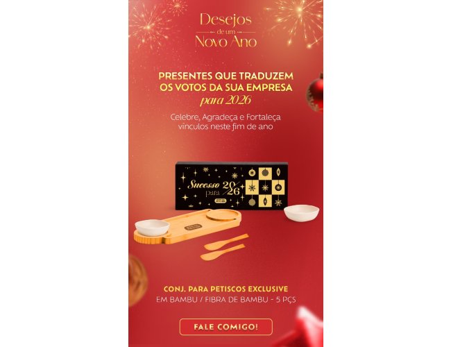 Conjunto de petiscos em bambu 5 peças